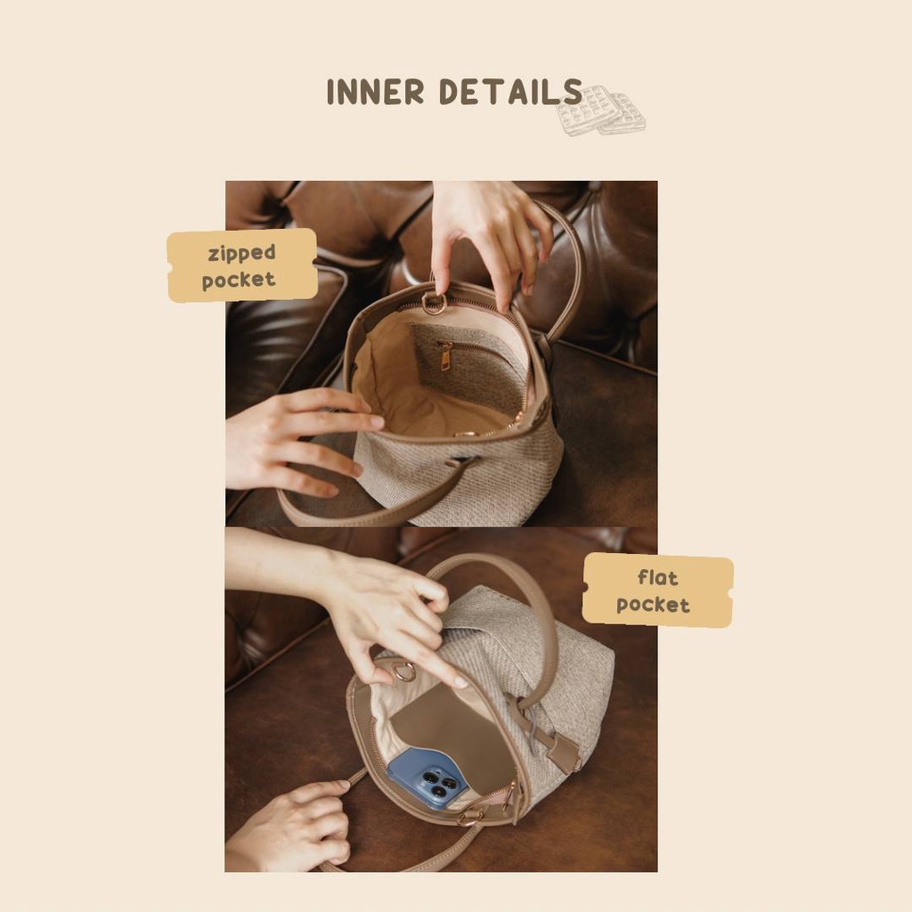 Toteally Waffle Tote | Top Handle Bag, Sling Bag, Tas Selempang