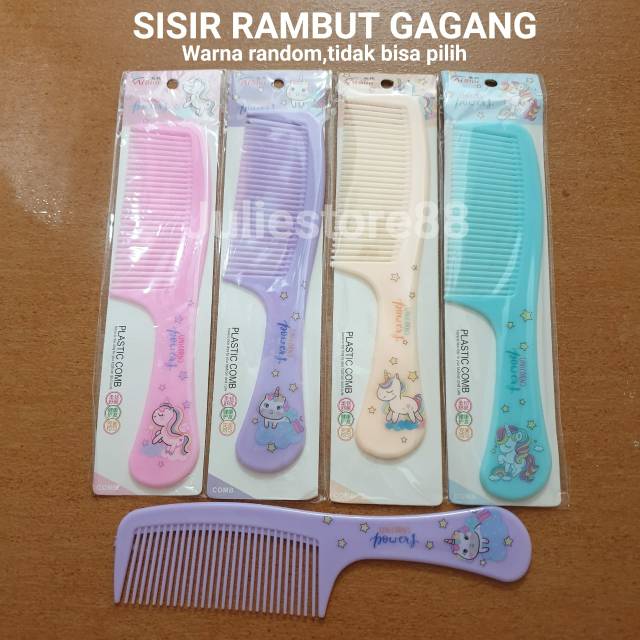 1pcs Sisir Rambut Gagang Gambar Unicorn