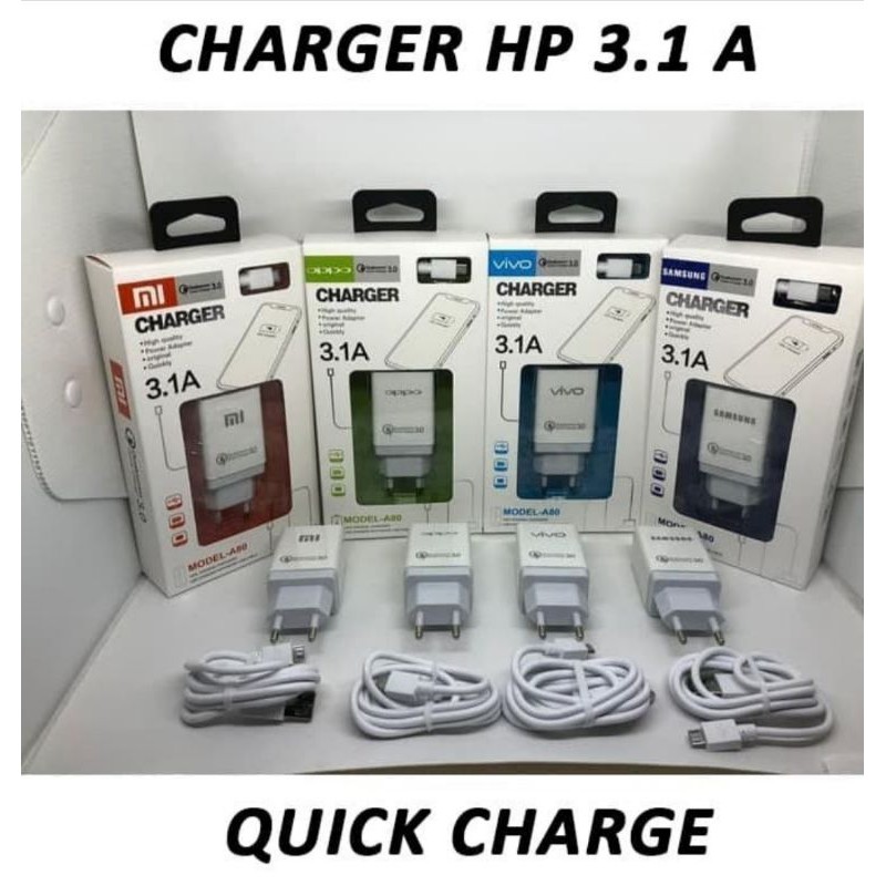 Charger 3.1A qualcomm quick Samsung /Vivo /oppo /xiaomi