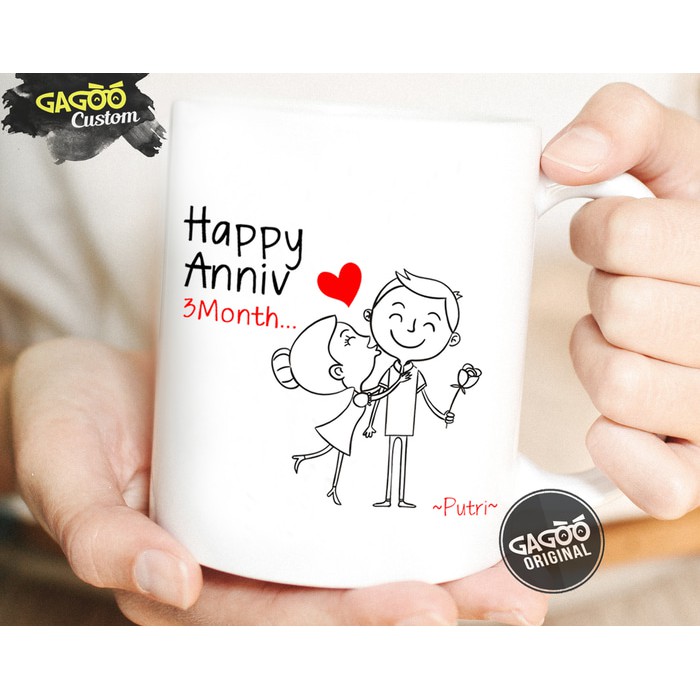 

Promo Kado Anniversary Custom kado unik ulang tahun romantis Anniv Kiss by LARVA
