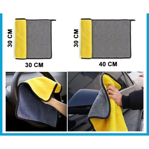 KAIN LAP MOBIL MICROFIBER 30 X 30 / KAIN LAP KUNING SERBAGUNA 30X30 / KAIN LAP MOTOR DAPUR / CAR WASH TOWEL