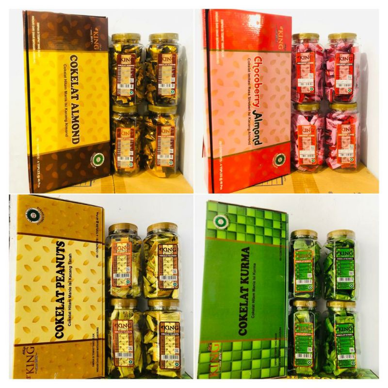 [DUS] Aneka Coklat d'King Toples - Cokelat Bonibol dKing - Coklat Almond - Cokelat Kurma