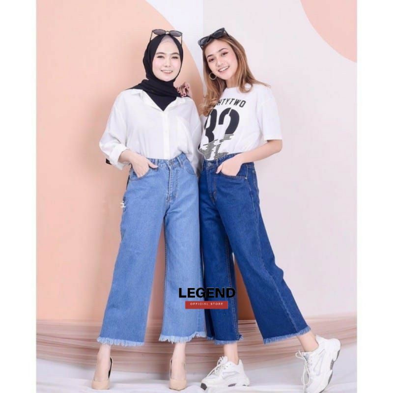 HARGA PROMO!! CELANA KULOT JEANS WANITA JEANS PANJANG WANITA