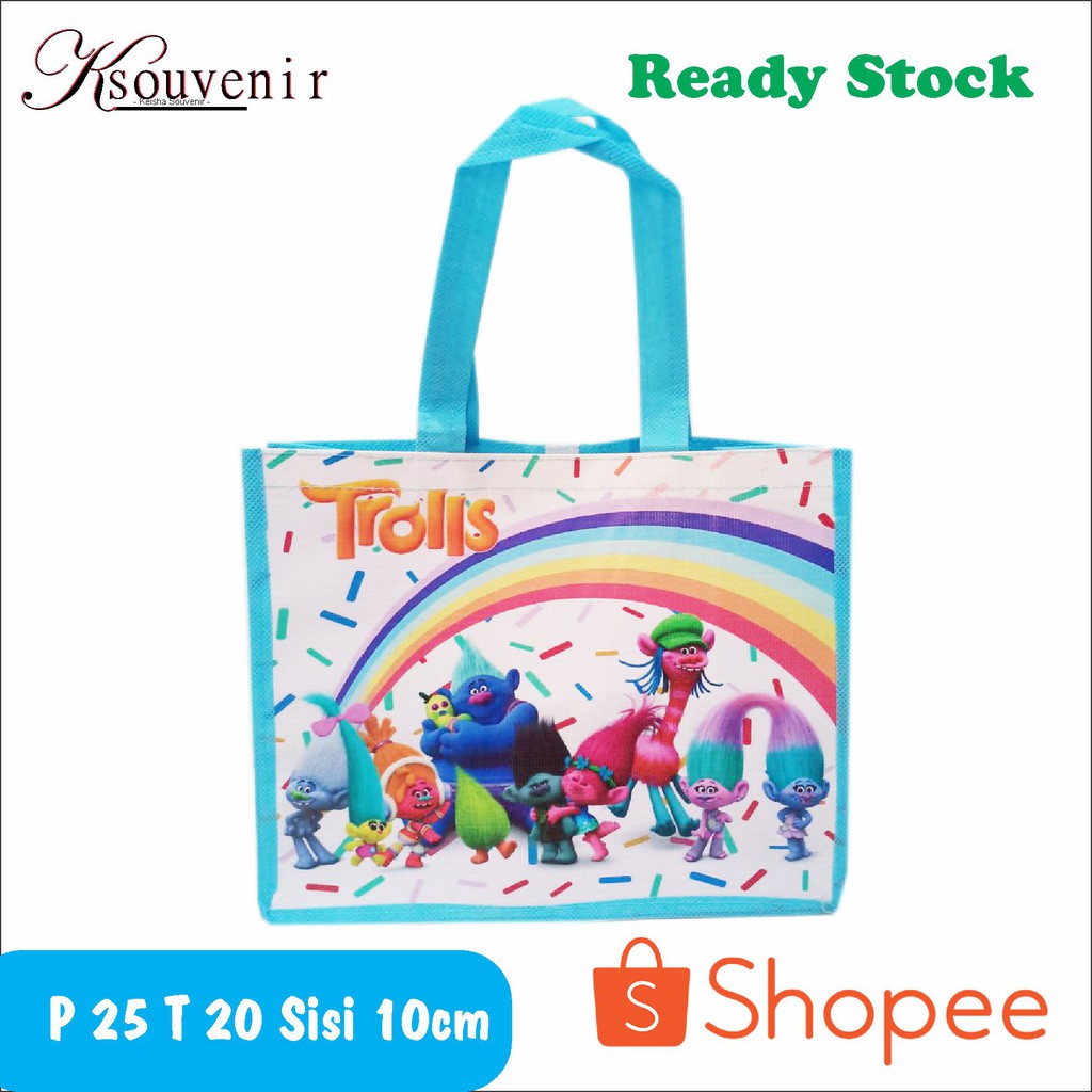 

goodie bag tas ulang tahun tas souvenir trolls