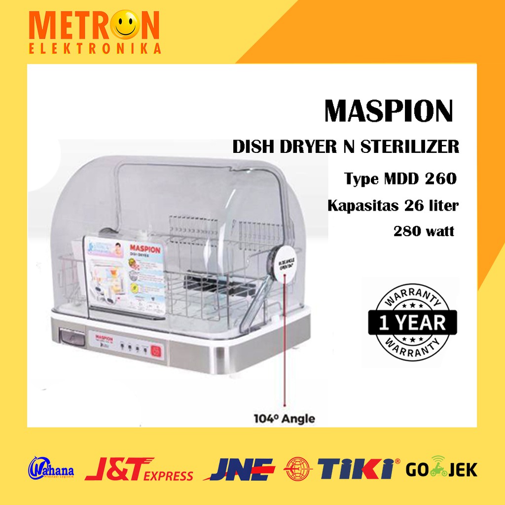 MASPION MDD 260 - DISH DRYER N STERILIZER 26 LTR 280 WATT / MDD260