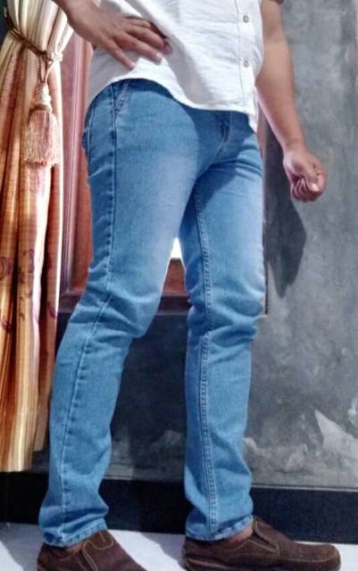 Celanastretch top panjangdenim