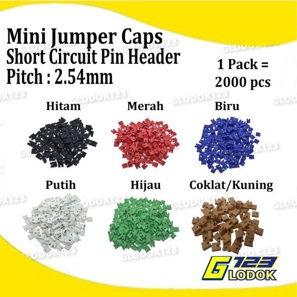 Short Circuit Pin Header Mini Jumper Caps Connector Konektor 2.54mm