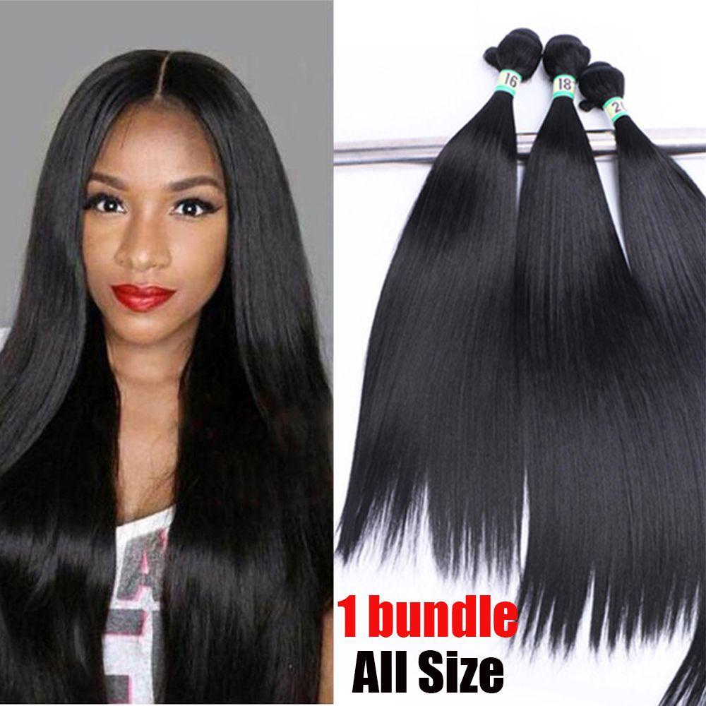 Lily 100g Hair Extension Sexy Tidak Diproses Rambut Lurus Brasil Hitam