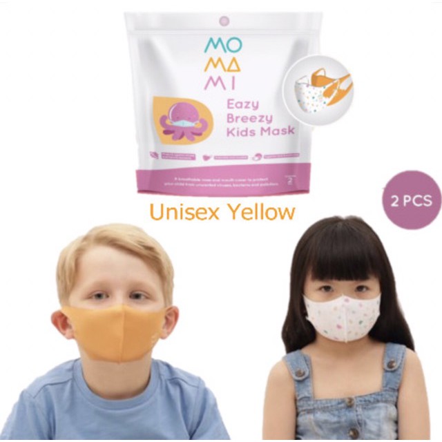 Momami Easy Breezy Kids Mask - Masker Anak (2 Pcs)