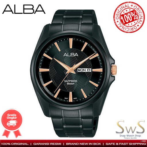 Alba AJ6093X1 Sapphire Jam Tangan Pria Original