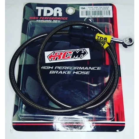 BRAKE HOSE SELANG REM CAKRAM TDR 35 INCH 35INCH 35IN 90CM 90 CM 130CM BLACK CARBON ORI ORIGINAL TDR ASLI