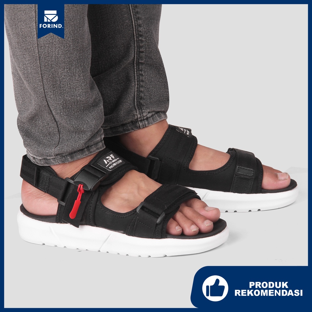 Ekuator Black | Sendal Gunung Original Black Santai Kasual Pria/Cowok - Sandal Footwear | FORIND ARF