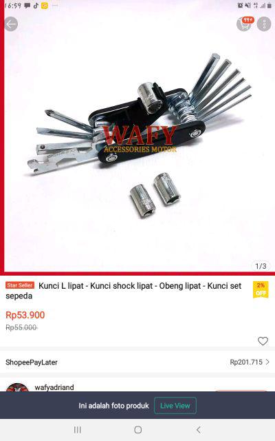 Kunci L Lipat - Kunci Shock Lipat - Obeng Lipat - Kunci Set Sepeda
