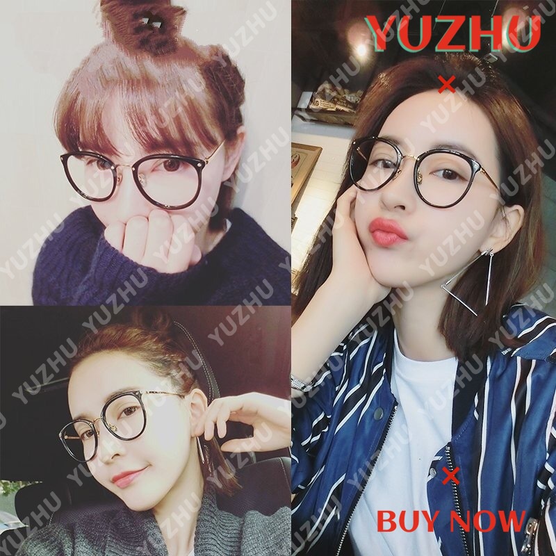 (YUZHU) Bayar di Tempat MINUS 0~-400° Classical Mata Kucing Kacamata Wanita Cat Eye Eyeglasses