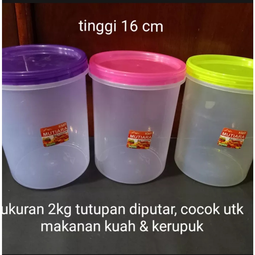 Jual Toples Bulat Plastik Toples Kacang Toples Makanan Bulat Kg Kmp