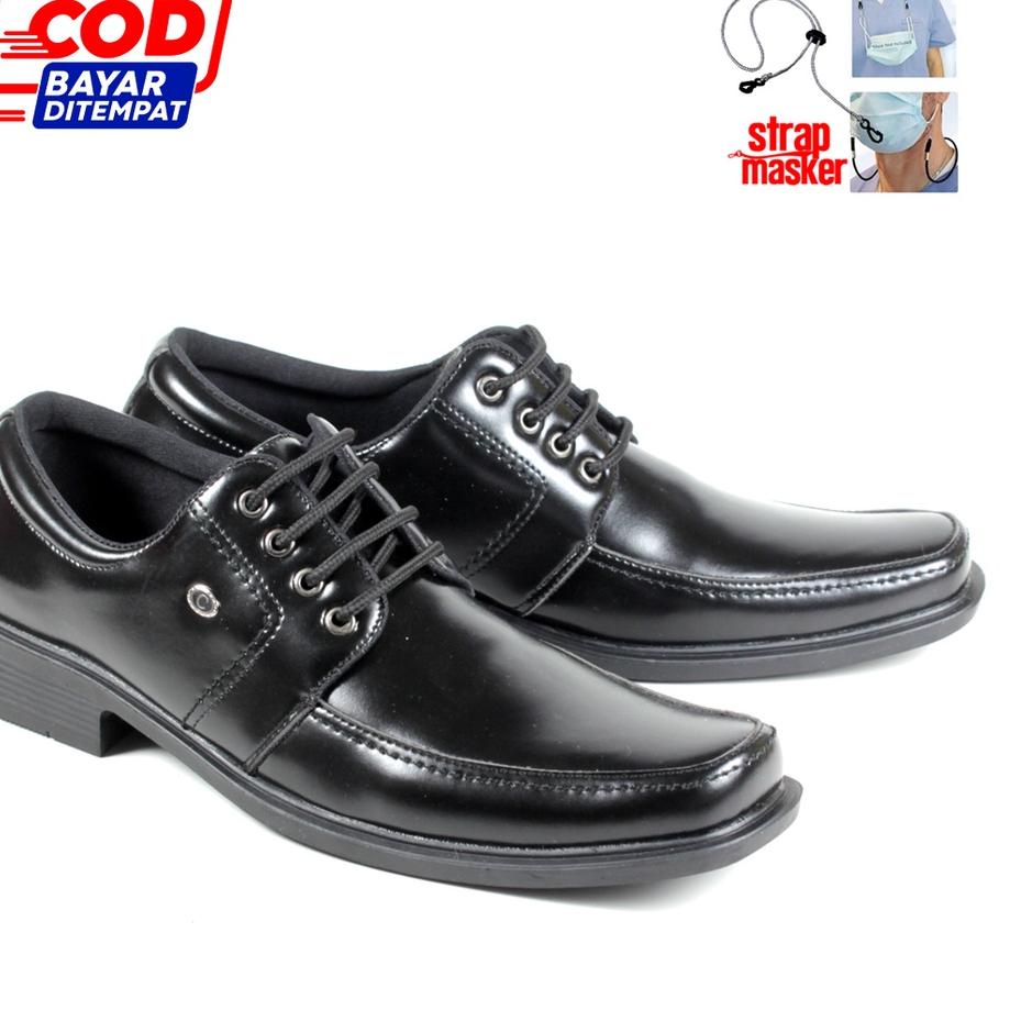 Langsung Atc [GRATIS STRAP MASKER] Capilari  - XID 100 Sepatu Pantofel Tali Formal Pria Bahan Kulit 