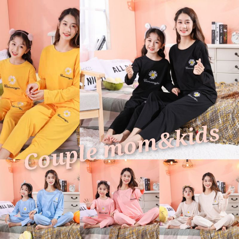 Baju tidur / Piyama Pp mom&amp;kids couple baju tidur import lengan panjang