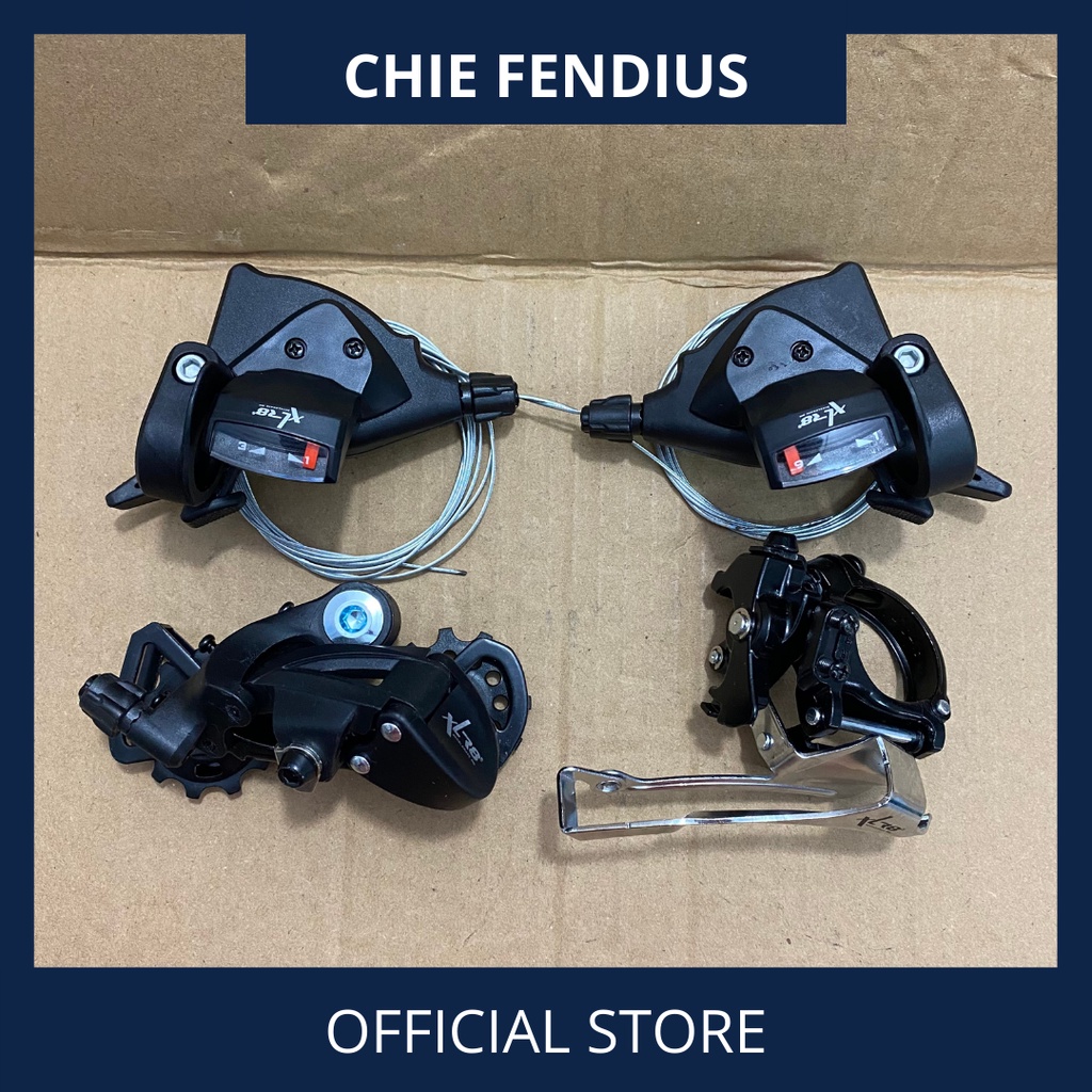 Shifter Mini Groupset XLR8 9 Speed Short Cage Sepeda Lipat Roadbike Balap