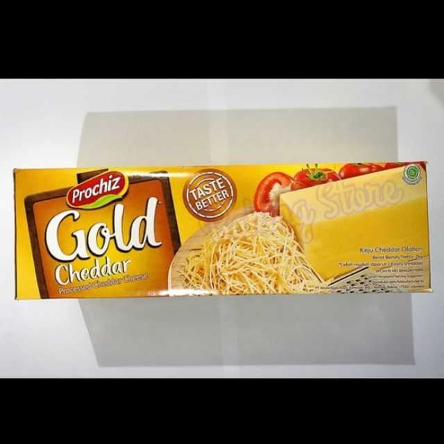 

Keju Cheddar Cheese Prochiz Gold 8x2kg - Gosend Only!!! !_