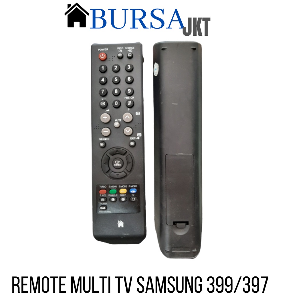 REMOTE TV TABUNG LCD TV SAMSUNG TV HITAM 399 DAN 397