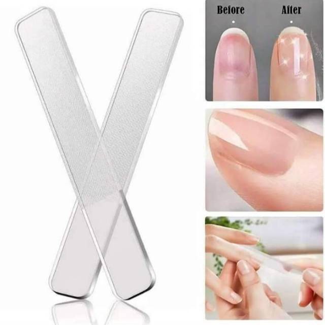 1 Pc Alat Kikir Kuku Bahan Kaca Nano Pengikir Kuku / Glass Nail Shiner / Alat Pengkilap Kuku / Magic Nail (FREE BOX) F492