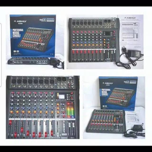 Mixer audio Ashly AX8N 8channel lengkap effex