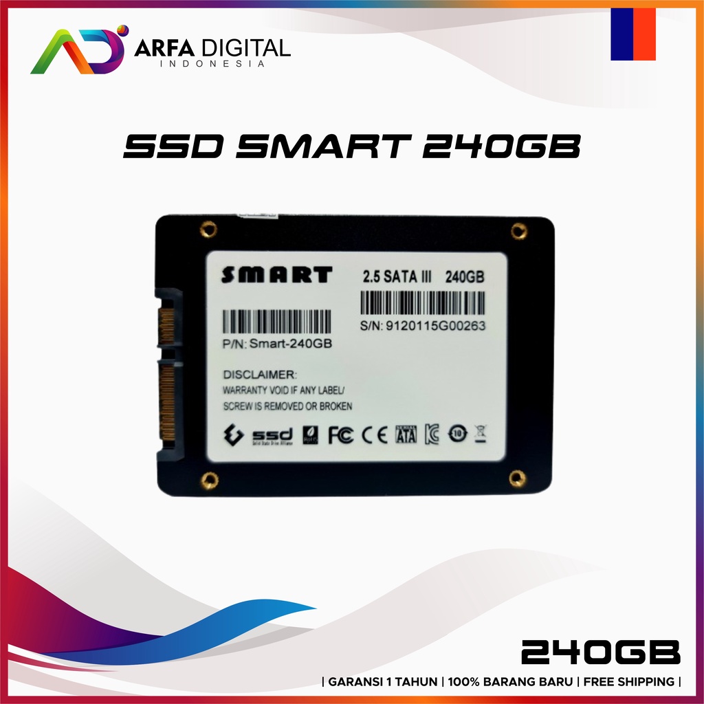 SSD 240GB Smart SATA 3 - NEW