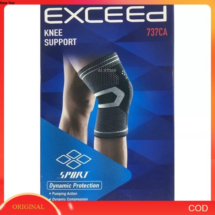 Deker Pelindung Lutut Dengkul Cidera Exceed 737CA Knee Support Bahan Nyaman Dipakai Mengurangi Arthritis moderat / radang sendi Lutut regangan keseleoLutut lemah lutut