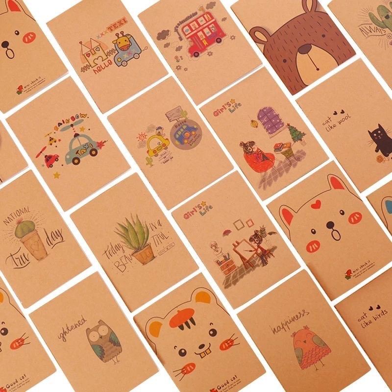 

[riBBon] Buku Catatan Mini / Memo Cartoon Vintage