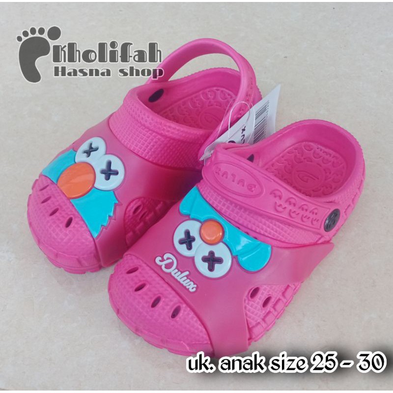 Sandal baim anak perempuan elmo lucu murah size 25-30 363D