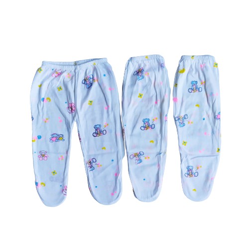 3 pcs Celana Panjang Bayi Newborn Model Tutup Kaki Celana Bayi 0-3 Bulan