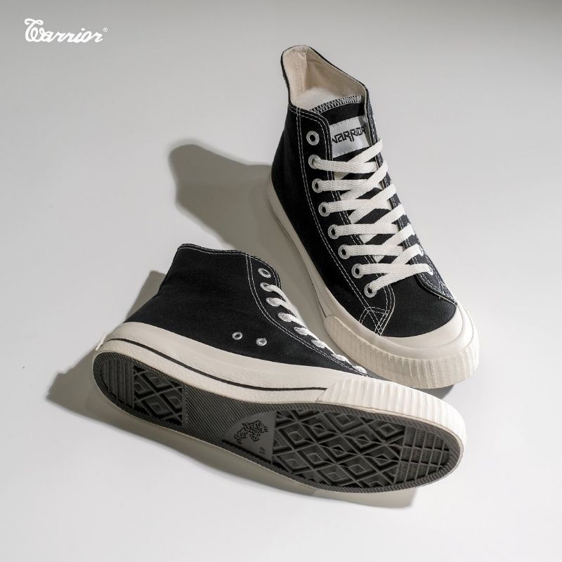 Sepatu Warrior Venus High Black White Original 100% Warior Venus Cream White Hi Cut