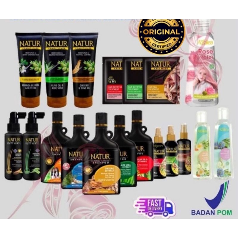 Natur Hair care series/sampo natur/conditioner natur/natur hairmask
