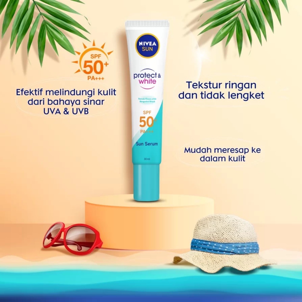 Nivea Sunscreen Sun Protect Series / Daily Protection Face Instant Aura Oil Control Protect Serum SPF 50+ | SPF 30