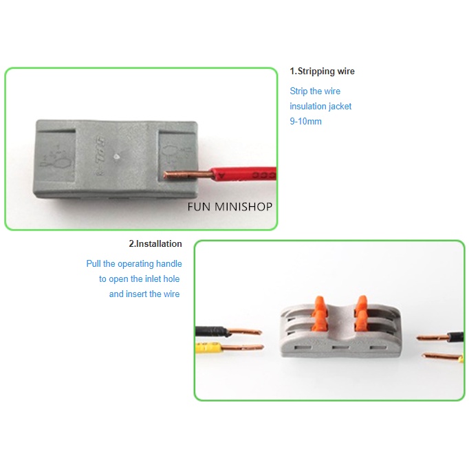 Terminal konektor sambung kabel Quick connect CH2/3 TERMINAL BLOCK KRUSTIN WAGO QUICK CONNECTOR