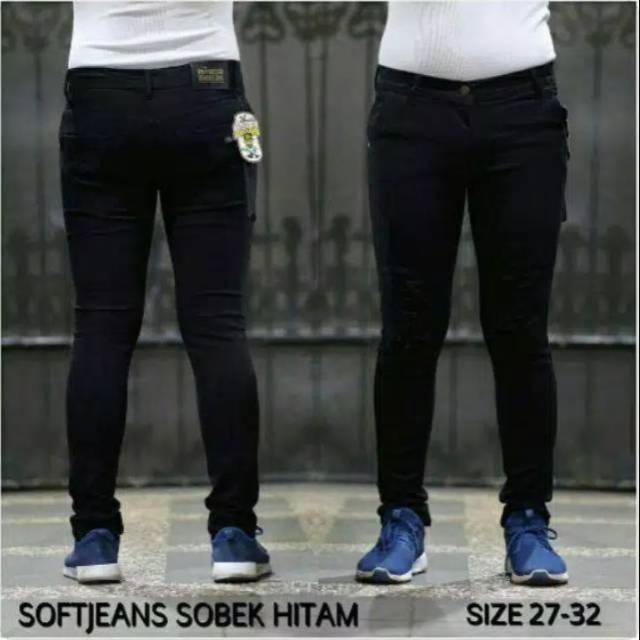 Celana sobek fashion pria/Celana panjang sobek hitam Pria/Celana Sobek Pria murah 27-32