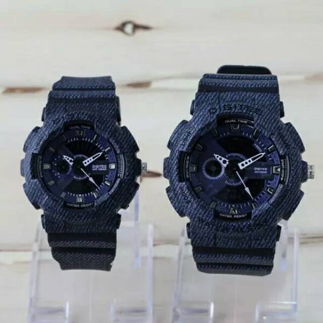 Jam Tangan Digitec Couple DG 2114T & DG 2115T Black Original