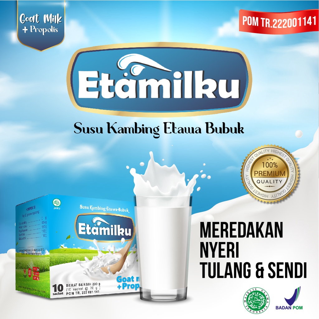 Susu Kambing Etawa ETAMILKU Goat Milk Plus Propolis Original isi 10 Sashet