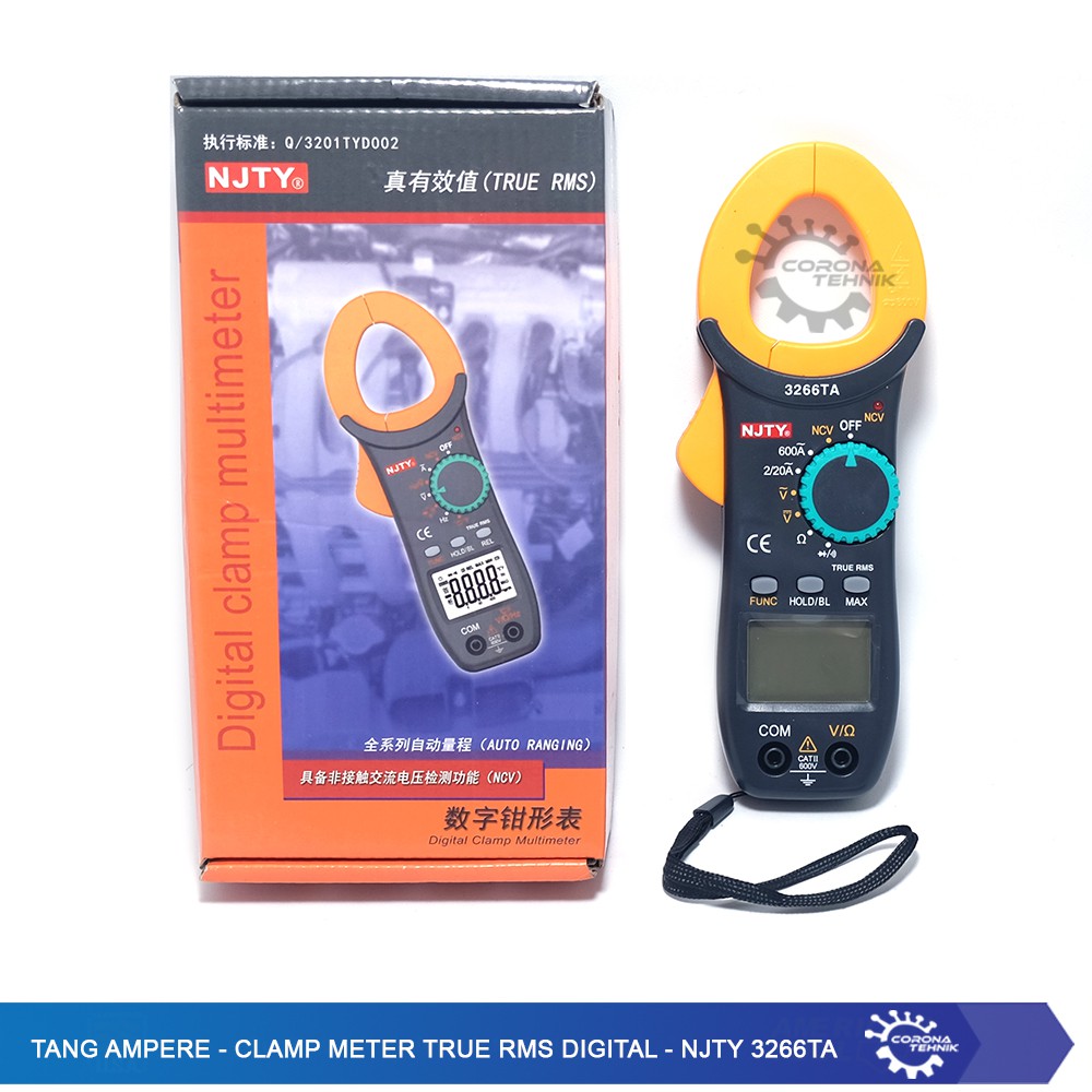 NJTY 3266TA - Tang Ampere - Clamp Meter True RMS Digital