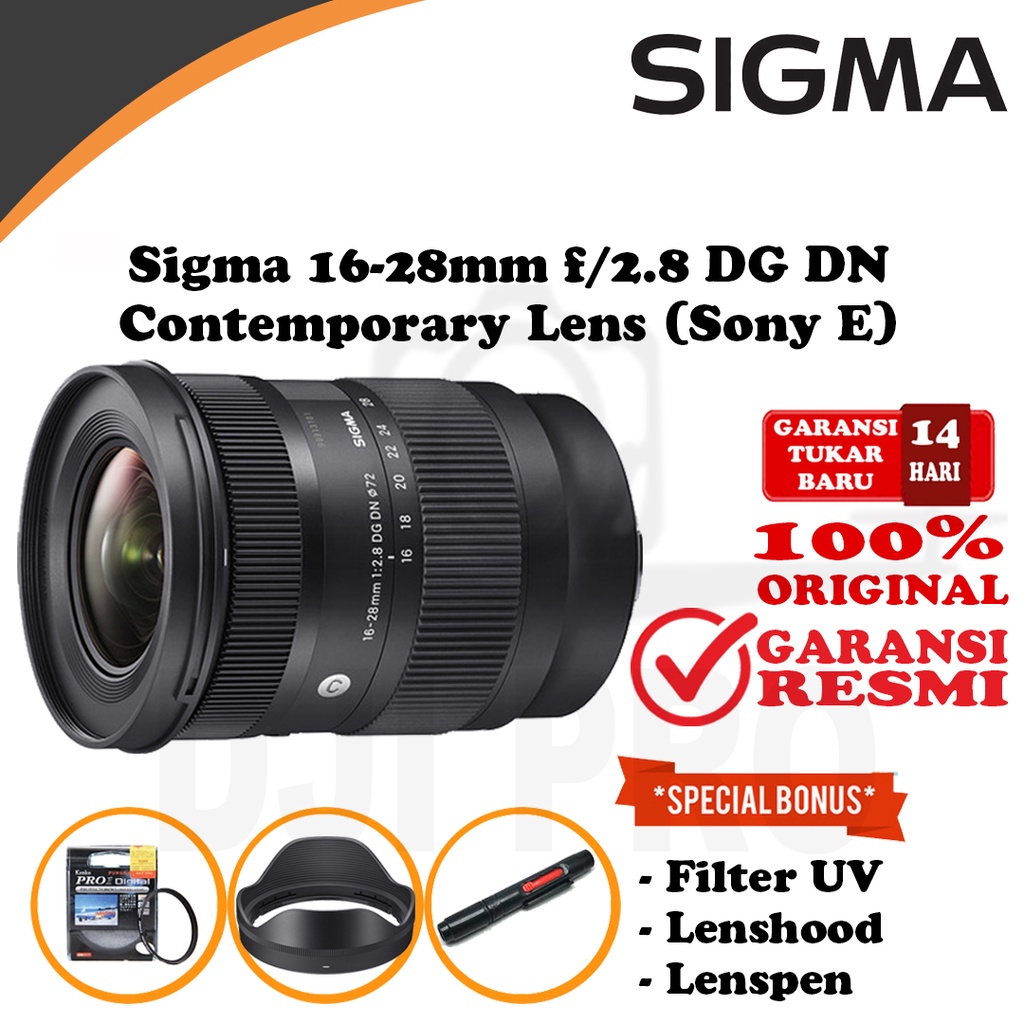 Lensa Sigma 16-28mm f2.8 Fullframe DG DN Contemporary Lens / Sigma 16-28 mm f/2.8 Garansi Resmi