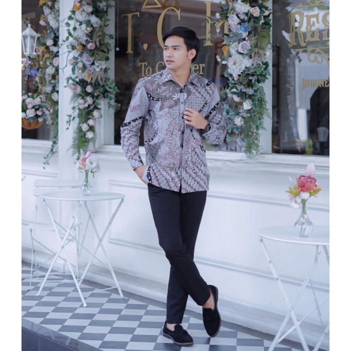 Batik Official - Nayla Abu Setelan Kebaya modern wisuda 2025 premium mewah couple pasangan kebaya kondangan wanita modern hijab kutubaru aesthetic
