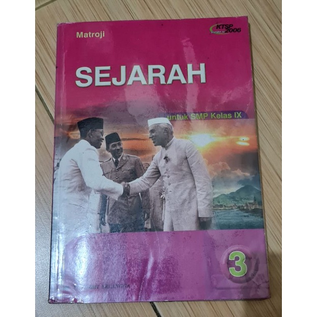 [PRELOVED] SEJARAH 3 SMP KELAS IX PENERBIT ERLANGGA KTSP 2006