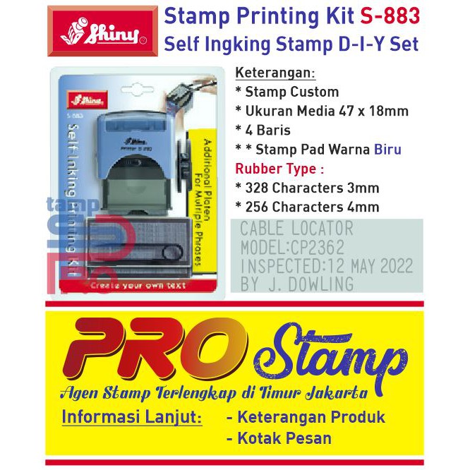 

Stempel Shiny S-883(Set) / Stempel Bongkar Pasang