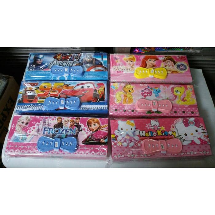 

Kotak Pensil Kode Standard little pony/hellokitty/ frozen/cars/avenger