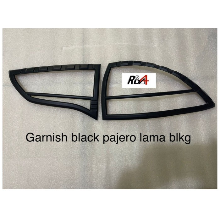 Garnish Pajero Sport 2010 2015 Cover Mobil Lampu Depan Belakang Hitam