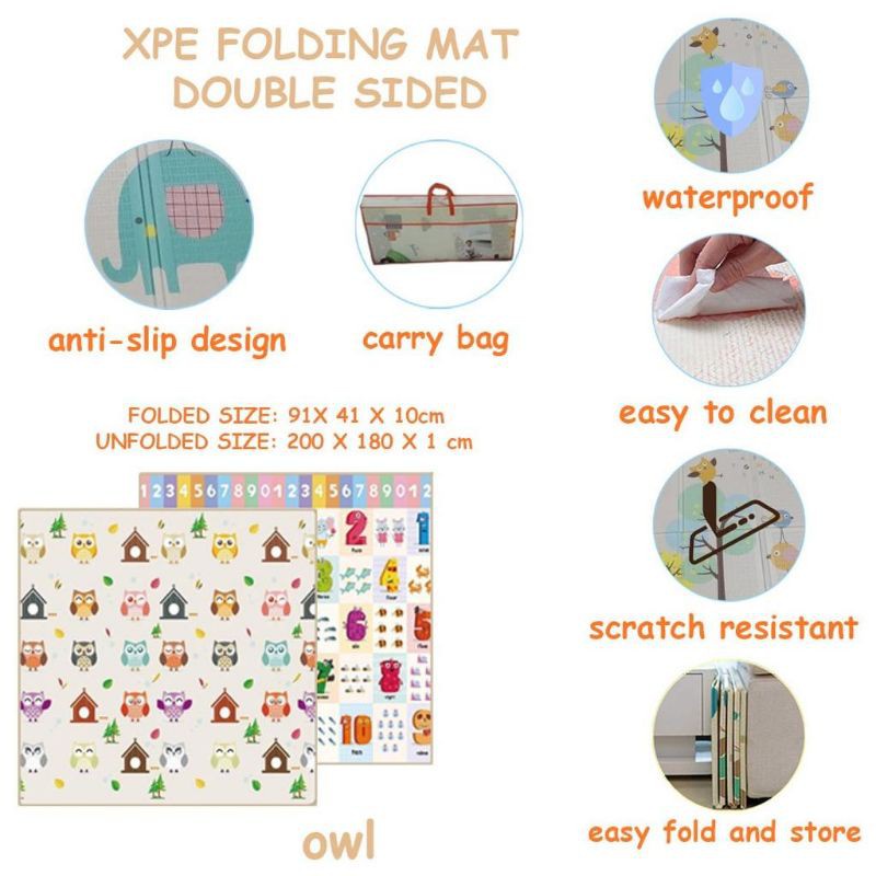 Right Start XPE Folding Mat Double Sided Matras Lipat Bayi