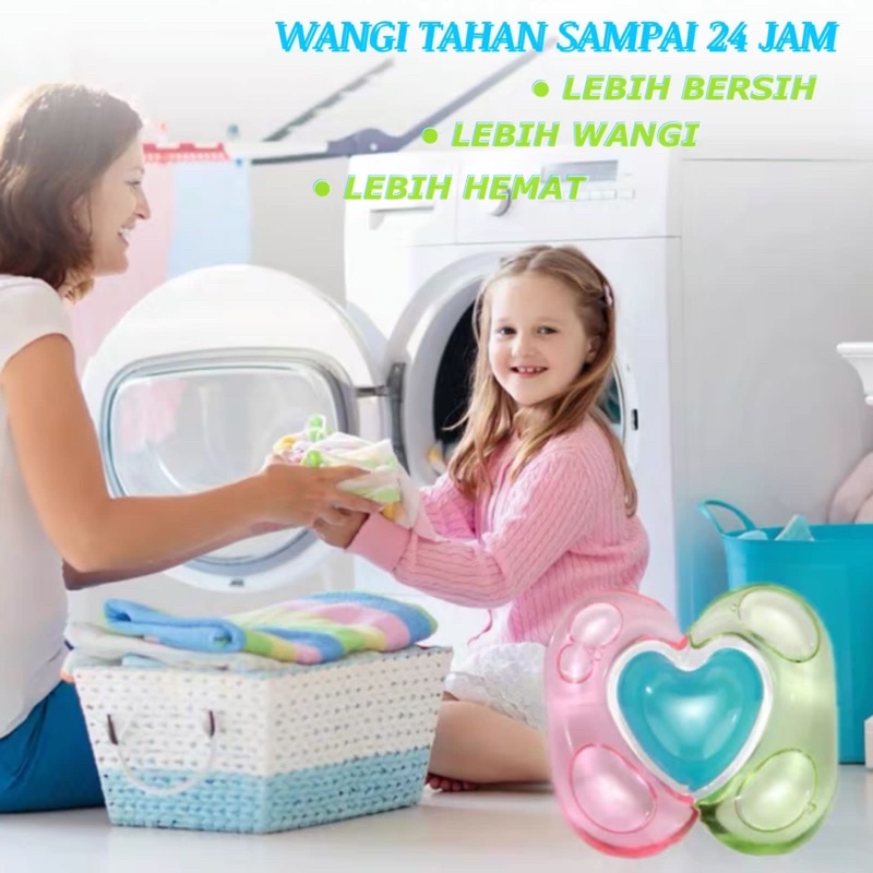 DETERJEN LAUNDRY GEL BALL 3 IN 1 / DETERJEN LIQUID SABUN DETERGEN LAUNDRY PEMBERSIH PEWANGI PELEMBUT JRW0077