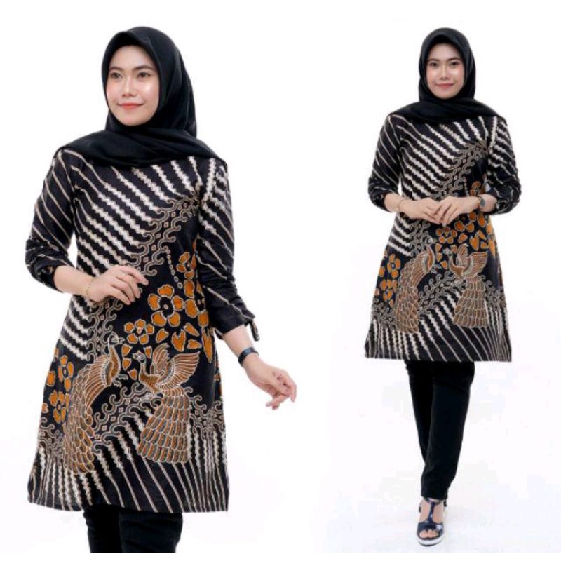 BAJU BATIK TUNIK KATUN PRIMA M L XL XXL TIDAK LUNTUR BISA COD &amp; GOSEND MODEL TERKINI TUNIK BATIK