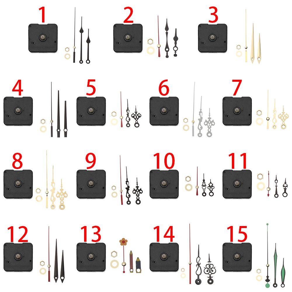 Top 1set Kuarsa Jam Bagian Diam DIY Dekorasi Rumah Jam/Menit/Kedua Kerajinan Tangan Gerakan Bell Aksesoris