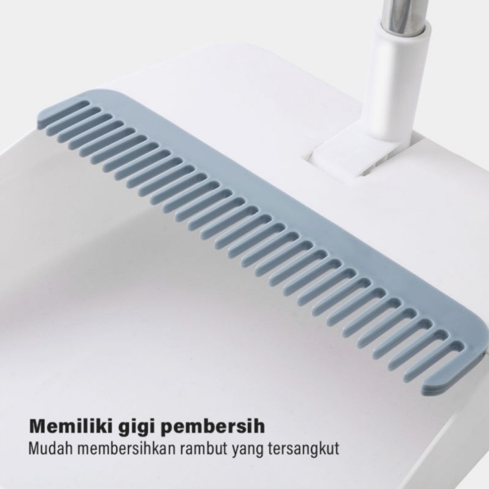 D63 Broom Set Sapu Lantai+ Pengki Bs Dilipat Dustpan Premium